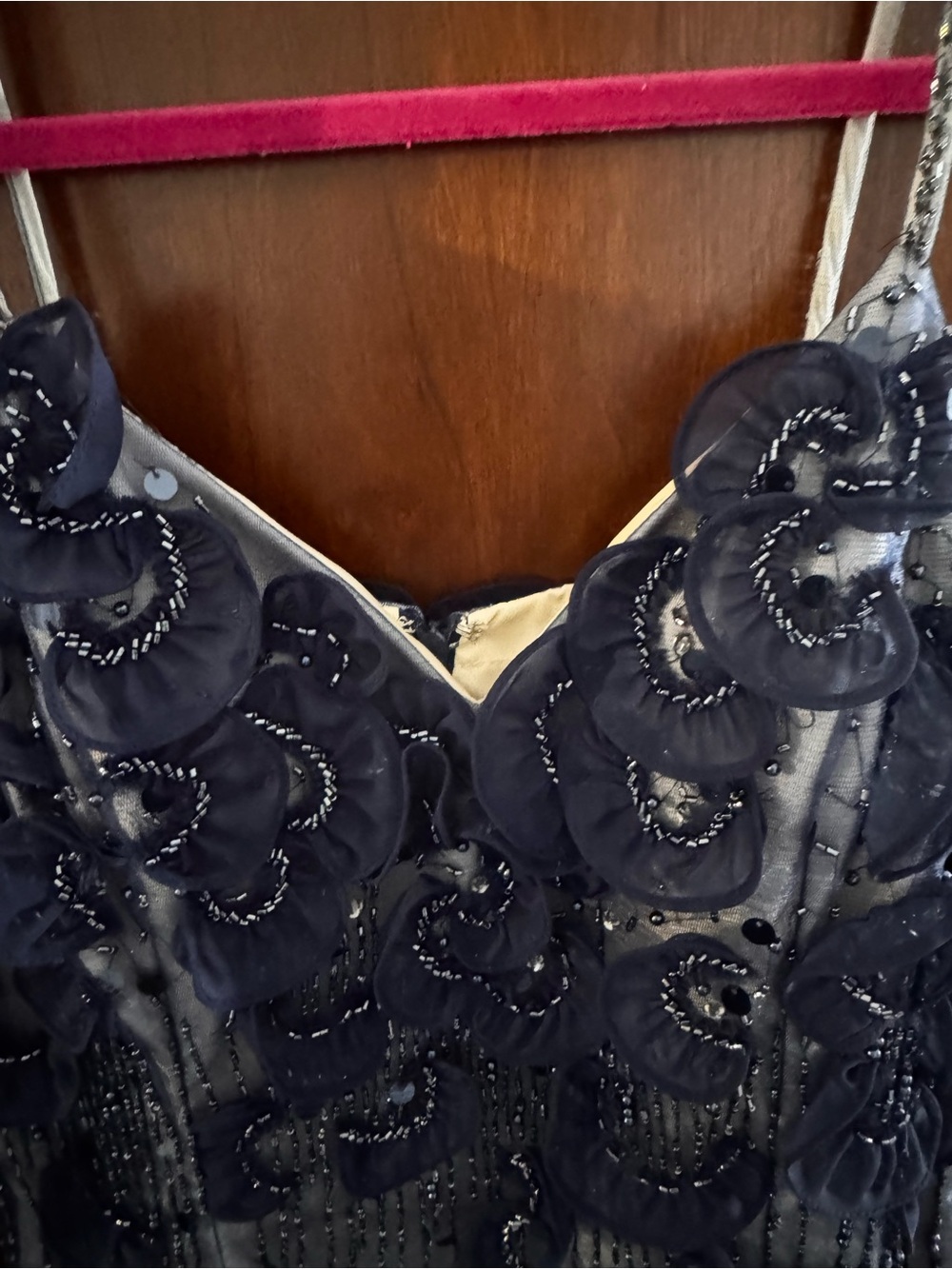 Elegant Women's Navy Embellished Cocktail Dress